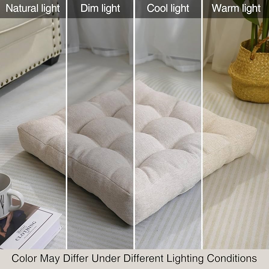 サンゾー工務店　NON SLEEP CUSHION Amazon.com: Tromlycs Floor Pillow Cushions for Adults Set of